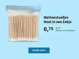 Plein.nl Wattenstaafjes Hout in een Zakje aanbieding