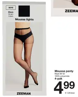 Zeeman Mousse Panty aanbieding