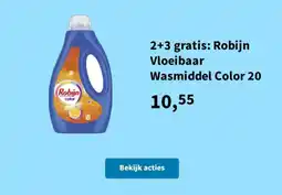 Plein.nl Robijn vloeibaar wasmiddel color 20 aanbieding