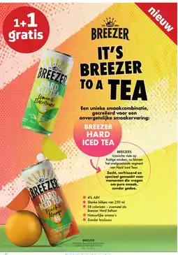 BelBev Breezer hard iced tea aanbieding