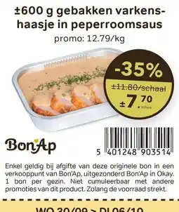 Bon Ap gebakken varkenshaasje in peperroomsaus aanbieding