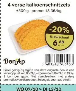 Bon Ap verse kalkoenschnitzels aanbieding