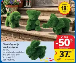 Carrefour Dierenfiguurtje van kunstgras aanbieding