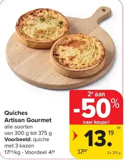 Carrefour Market Quiches Artisan Gourmet aanbieding