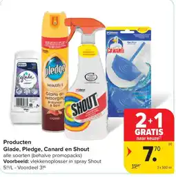Carrefour Glade, Pledge, Canard en Shout aanbieding