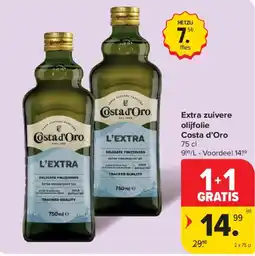 Carrefour Market Extra zuivere olijfolie Costa d'Oro aanbieding