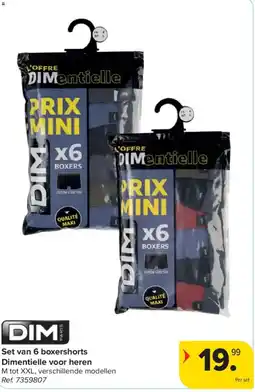 Carrefour Set van 6 boxershorts aanbieding