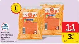 Carrefour Geraspte cheddarkaas aanbieding