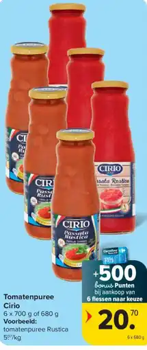 Carrefour Tomatenpuree Cirio aanbieding