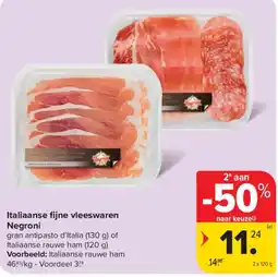 Carrefour Italiaanse fijne vleeswaren Negroni aanbieding
