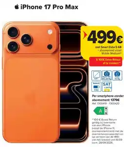 Carrefour iPhone 17 Pro Max aanbieding