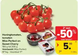 Carrefour Honingtomaten, tomaten aanbieding