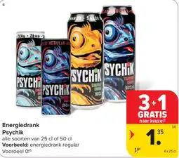 Carrefour Energiedrank Psychik aanbieding