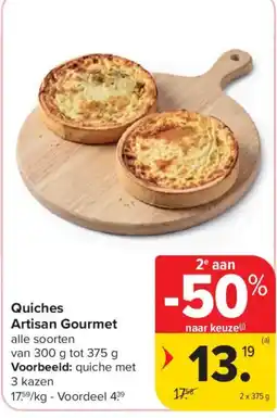 Carrefour Quiches Artisan Gourmet aanbieding