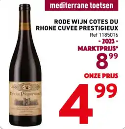 Trafic Rode wijn cotes du rhone cuvee prestigieux aanbieding