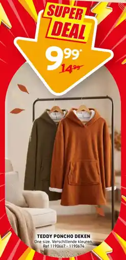 Trafic Teddy poncho deken aanbieding