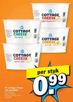 Albert Heijn AH Cottage cheese met smaakjes aanbieding