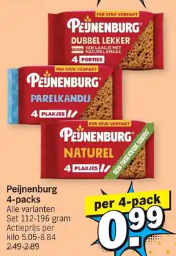 Albert Heijn Peijnenburg 4-packs aanbieding
