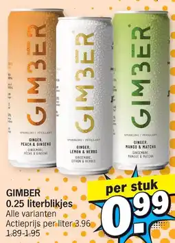 Albert Heijn Gimber 0.25 literblikjes aanbieding
