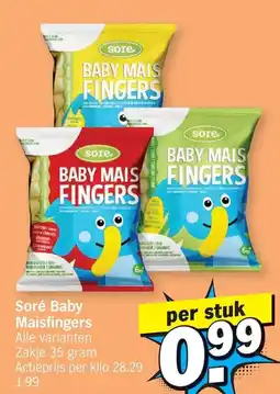 Albert Heijn Soré Baby Maisfingers aanbieding