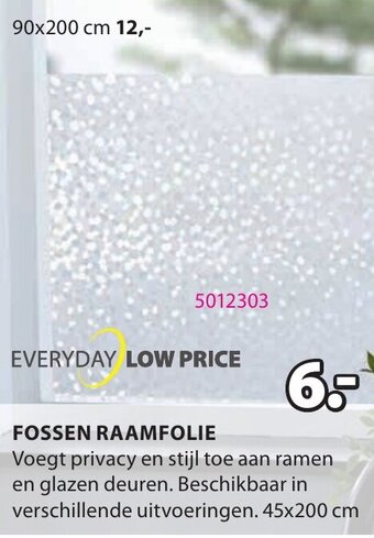 Jysk Fossen Raamfolie aanbieding