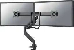 Coolblue Neomounts NEXT Core DS75-450BL2 Crossbar Monitorarm Gasgeveerd - Zwart aanbieding