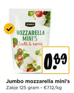 Jumbo Jumbo mozzarella mini's aanbieding