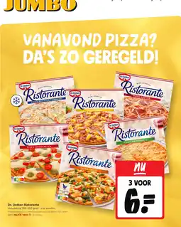 Jumbo Dr. Oetker Ristorante pizza aanbieding