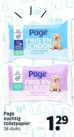 Wibra Page vochtig toiletpapier aanbieding
