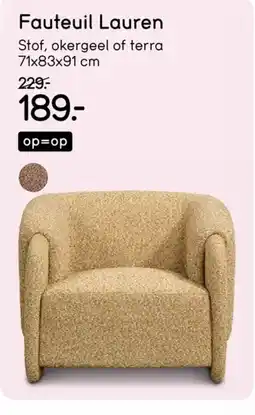 Leen Bakker Fauteuil Lauren aanbieding