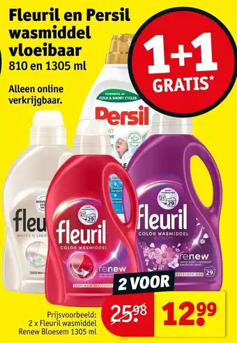 Fleuril en Persil wasmiddel vloeibaar
