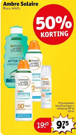 Kruidvat Garnier ambre solaire sensitive expert+ aanbieding