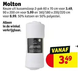 Kruidvat Molton kussensloop aanbieding