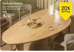 Leen Bakker Eettafel Pebble aanbieding