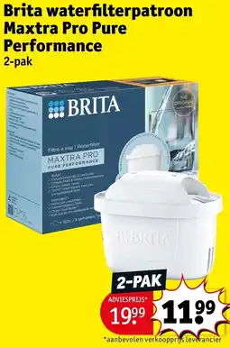 Kruidvat Brita waterfilterpatroon maxtra pro pure performance aanbieding