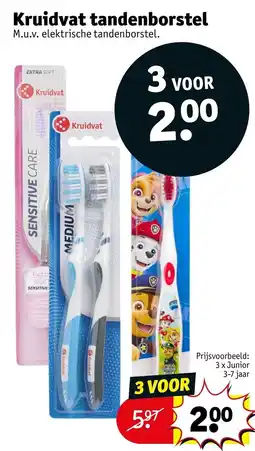 Kruidvat Kruidvat tandenborstel aanbieding