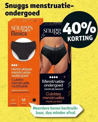 Kruidvat Snuggs menstruatie-ondergoed aanbieding
