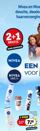 Kruidvat Nivea en Nivea Men bad, douche, deodorant, intimo, haarverzorging en styling aanbieding