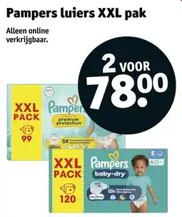 Kruidvat Pampers luiers XXL pak aanbieding