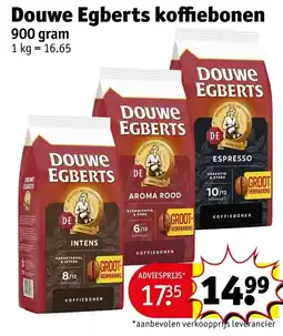 Kruidvat Douwe Egberts koffiebonen aanbieding