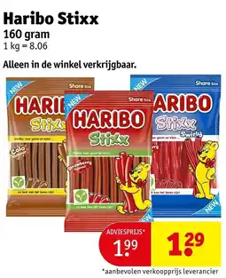 Kruidvat Haribo Stixx aanbieding