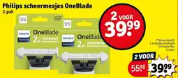 Kruidvat Philips scheermesjes OneBlade aanbieding