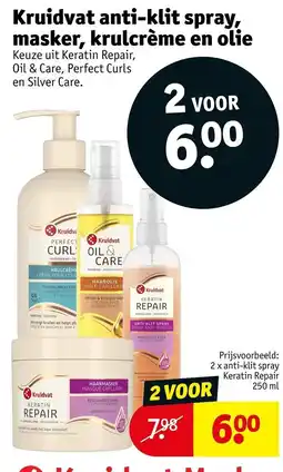 Kruidvat Kruidvat anti-klit spray, masker, krulcrème en olie aanbieding