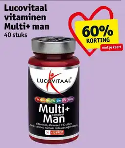 Kruidvat Lucovitaal vitamijnen Multi+ man aanbieding