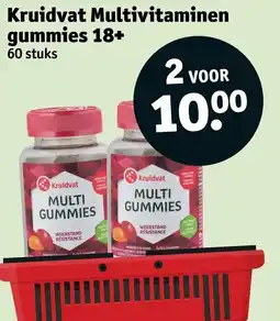 Kruidvat Kruidvat multivitaminen gummies 18+ aanbieding