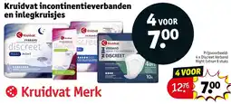 Kruidvat Kruidvat incontinentieverbanden en inlegkruisjes aanbieding