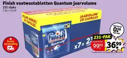 Kruidvat Finish vaatwastabletten Quantum aanbieding