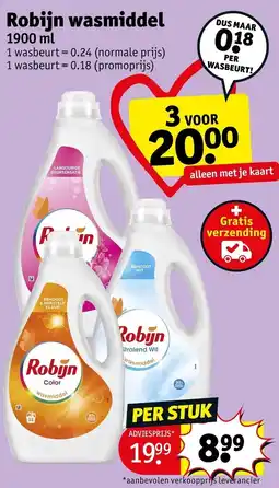 Kruidvat Robijn wasmiddel aanbieding