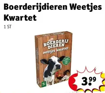 Kruidvat Boerderijdieren weetjes kwartet aanbieding