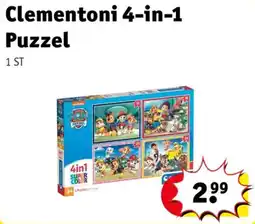Kruidvat Clementoni 4-in-1 puzzel aanbieding